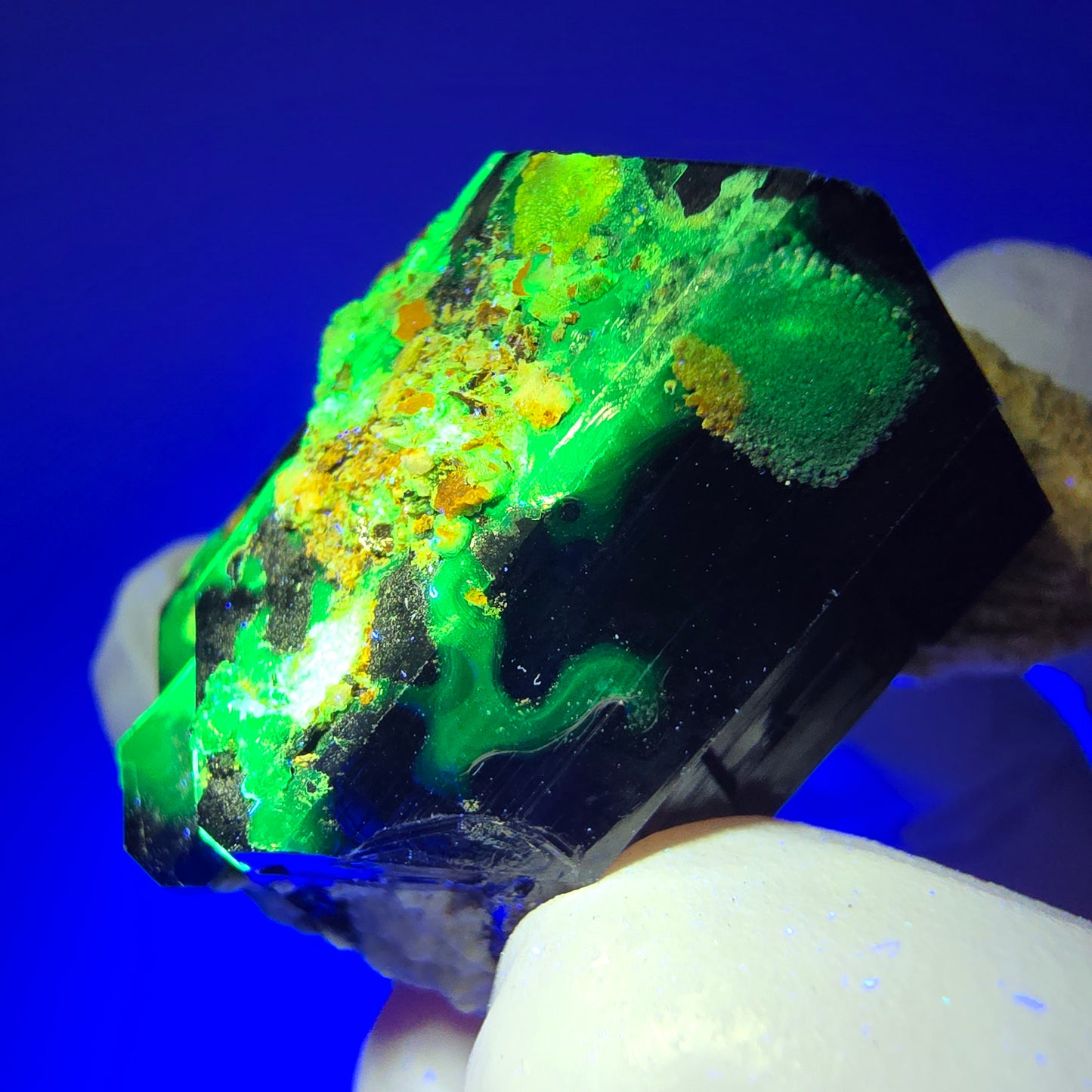 Schörl Turmalin, Hyalit Opal, Rauchquarz, Orthoklas Erongo, Namibia 38*38*28mm #12438