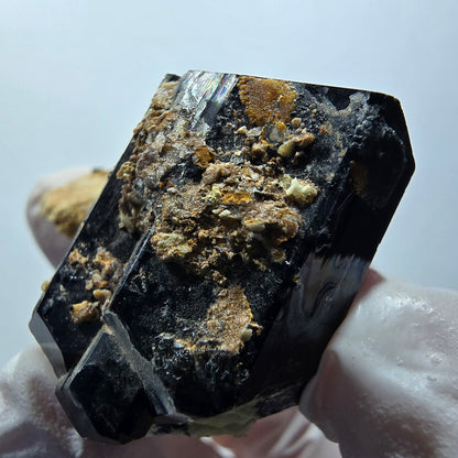 Schörl Turmalin, Hyalit Opal, Rauchquarz, Orthoklas Erongo, Namibia 38*38*28mm #12438