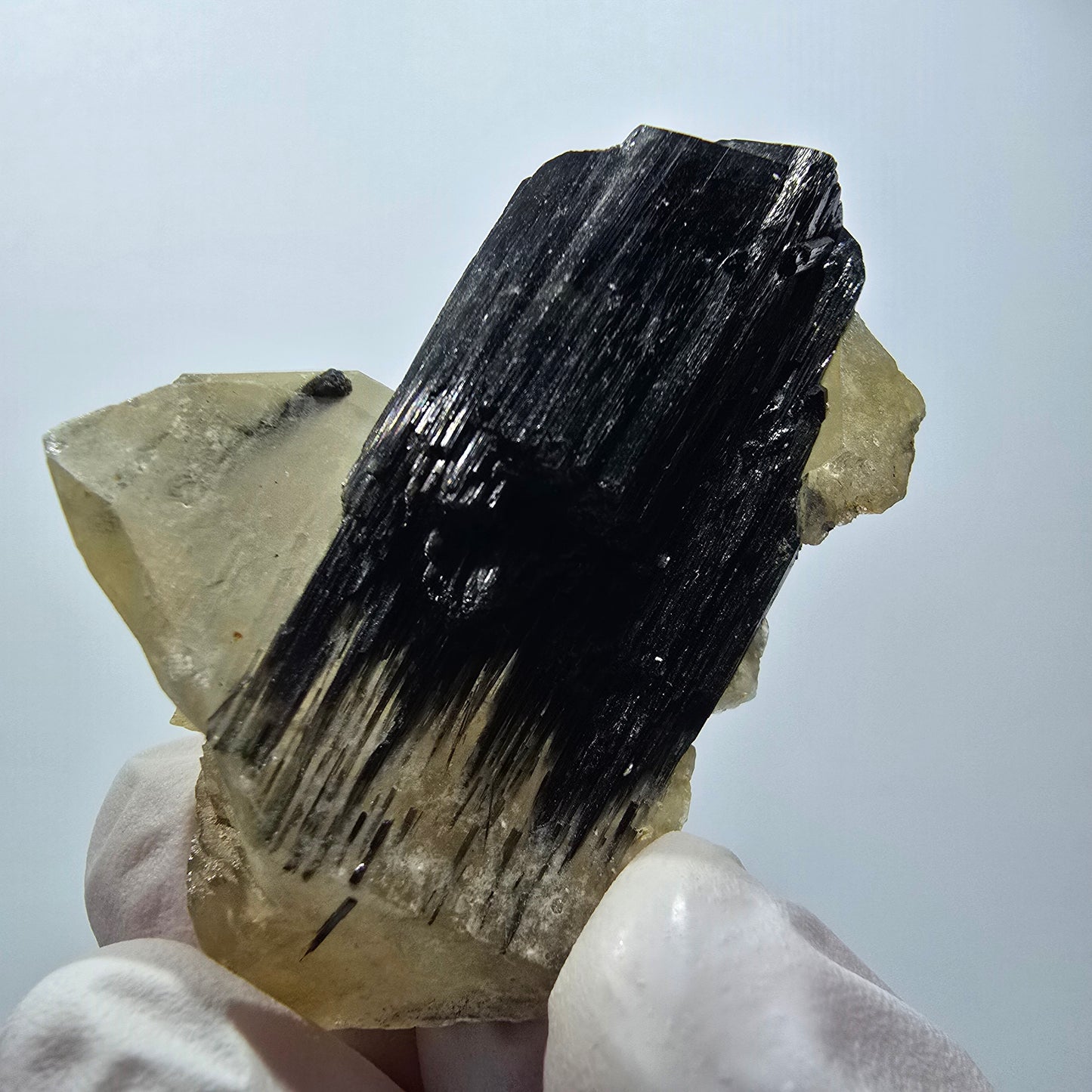Seltene Schörl Turmalin, Rauchquarz Stufe Erongo, Namibia 51*34*18mm #12439