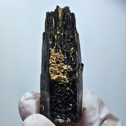 Tourmaline Schorl rare avec Opale Hyalite Erongo, Namibie 52*20*20mm #12443