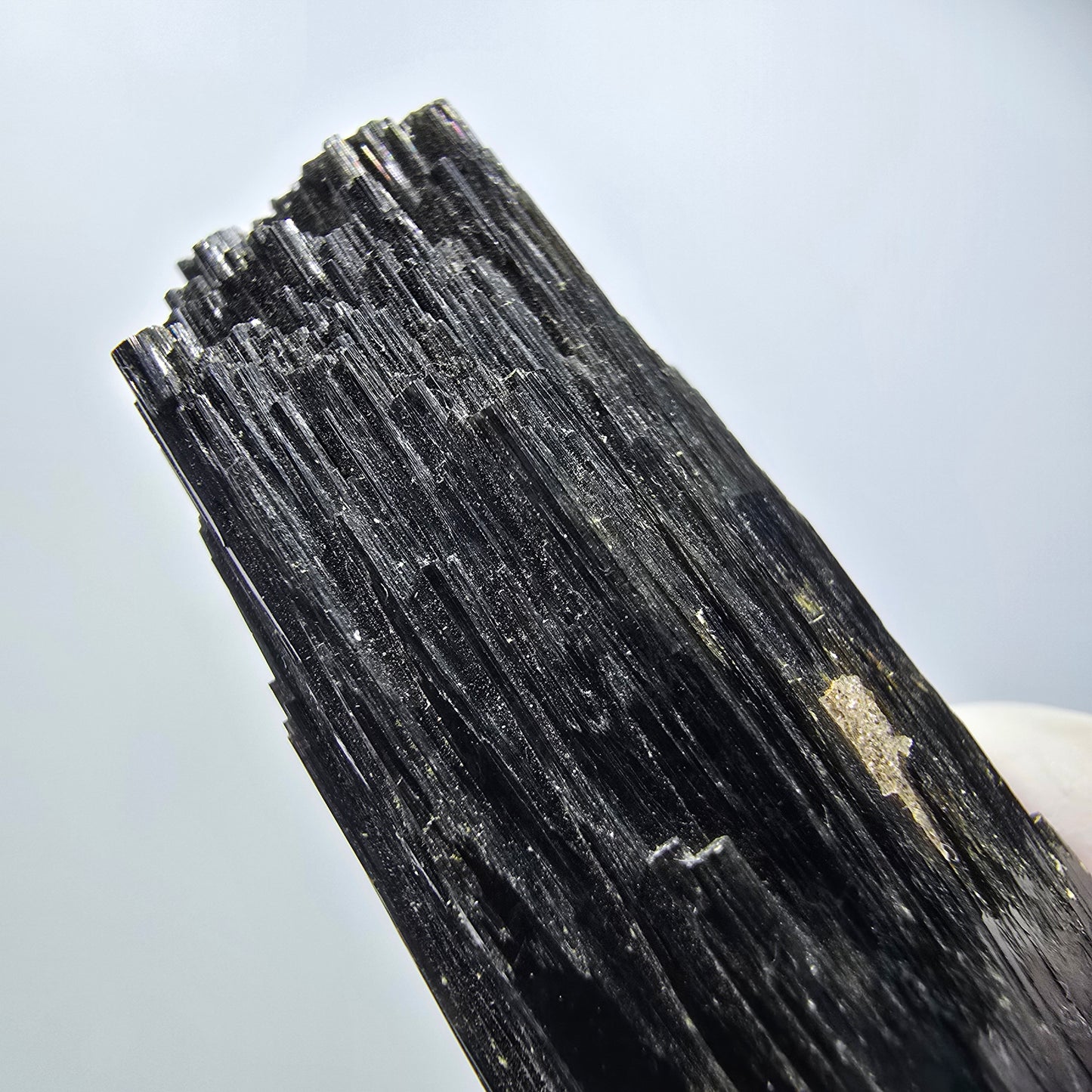Tourmaline Schorl rare avec Opale Hyalite Erongo, Namibie 52*20*20mm #12443