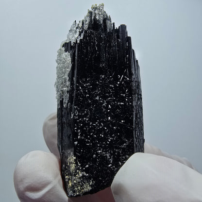 Seltener Schörl Turmalin mit Hyalit Opal, Rauchquarz Erongo, Namibia 52*25*19mm #12445