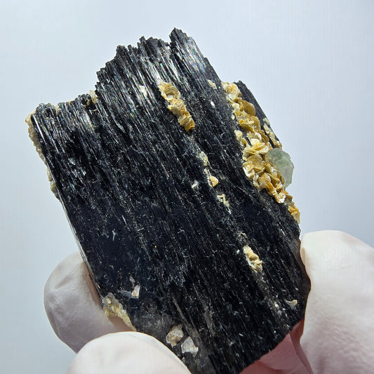 Schörl Tourmaline, Fluorite, Hyalite Opal, Muscovite Erongo, Namibia 47*34*23mm #12446