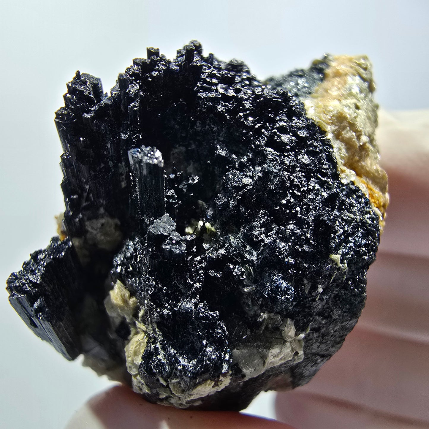 Schörl Tourmaline, Fluorite, Hyalite Opal, Muscovite Erongo, Namibia 47*34*23mm #12446