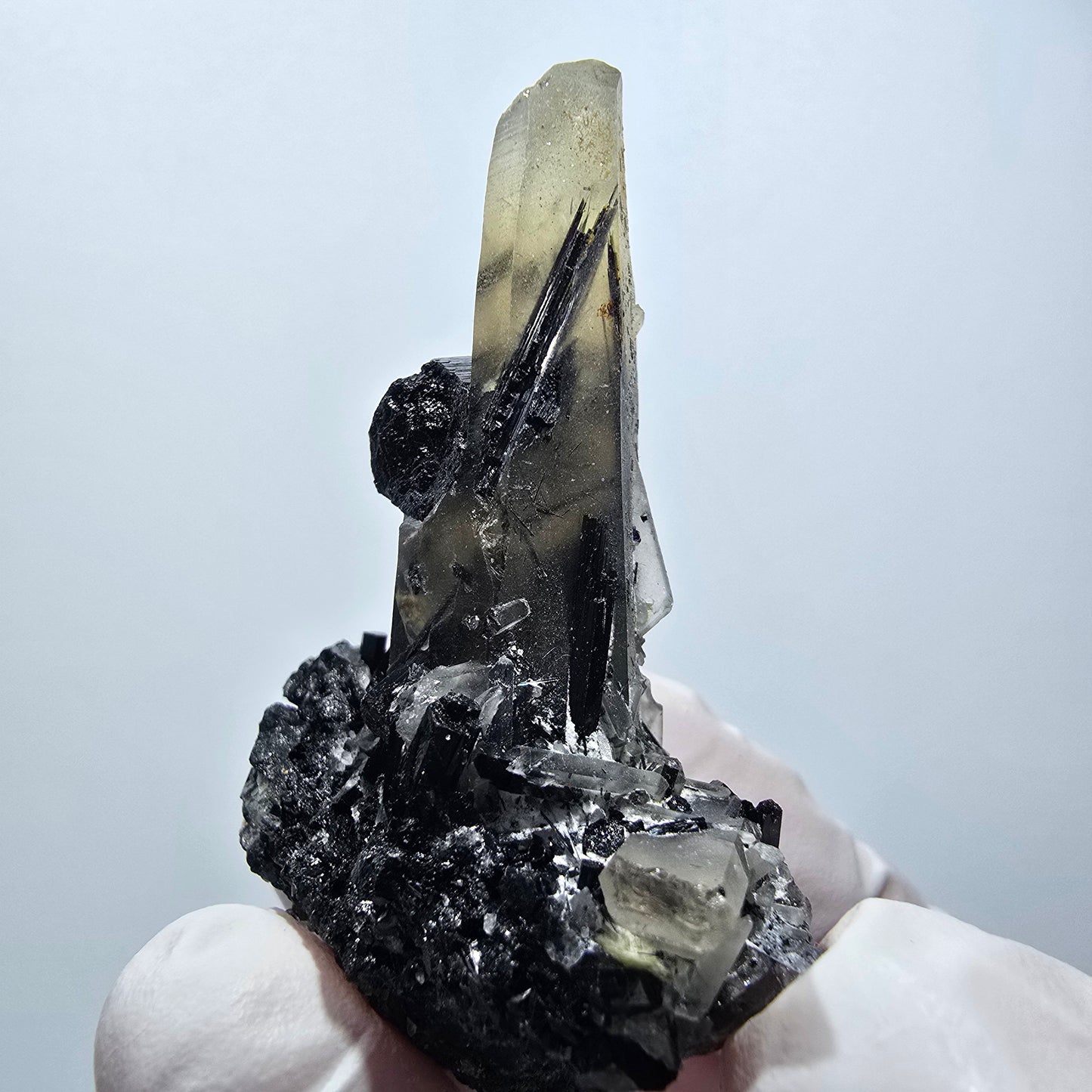 Seltene Schörl Turmalin, Rauchquarz Stufe Erongo, Namibia 52*31*16mm #12447