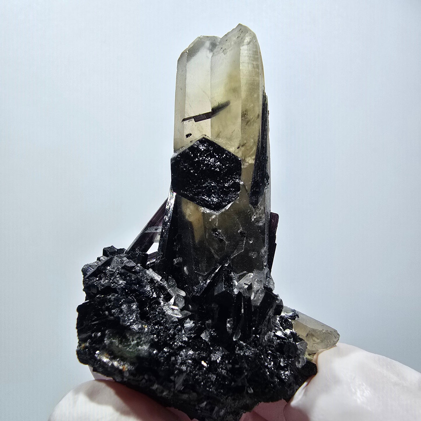 Seltene Schörl Turmalin, Rauchquarz Stufe Erongo, Namibia 52*31*16mm #12447