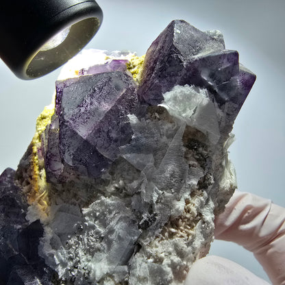 Grande fluorine fantôme, opale hyalite, étagère orthose Erongo, Namibie 113*81*47mm #12465