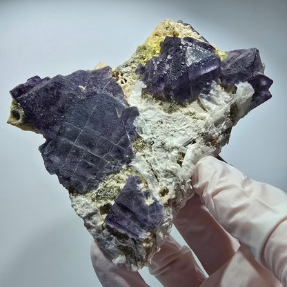 Grande fluorine fantôme, opale hyalite, étagère orthose Erongo, Namibie 113*81*47mm #12465