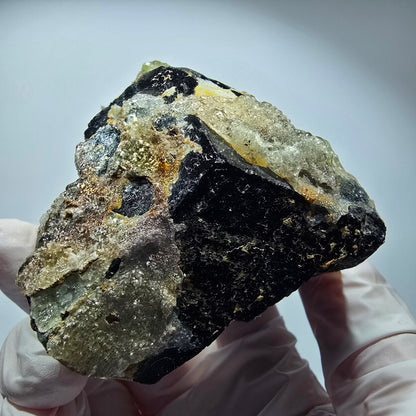 Rare Schorl Tourmaline with Hyalite Erongo, Namibia 75*69*48mm #12466