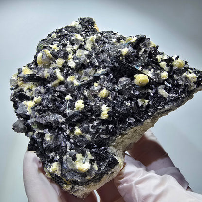 Colorful Phantom Fluorite, Schorl Tourmaline Muscovite Specimen Erongo, Namibia 93*91*54mm #12468