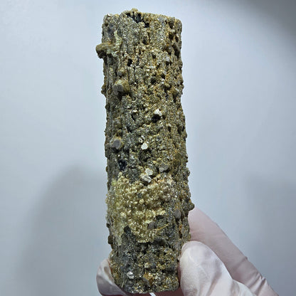 Large Schorl Tourmaline, Hyalite Opal, Muscovite Specimen Erongo, Namibia 103*45*38mm #12472