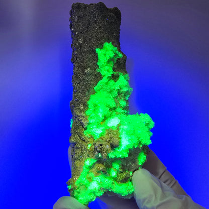 Large Schorl Tourmaline, Hyalite Opal, Muscovite Specimen Erongo, Namibia 103*45*38mm #12472
