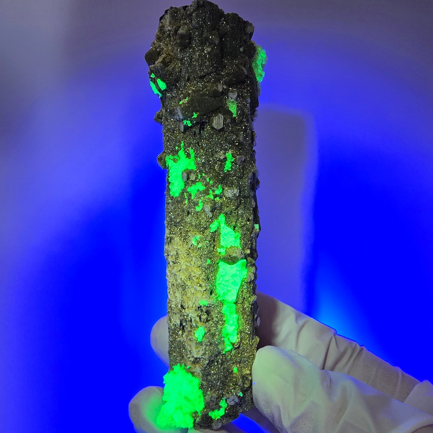 Large Schorl Tourmaline, Hyalite Opal, Muscovite Specimen Erongo, Namibia 102*32*29mm #12473