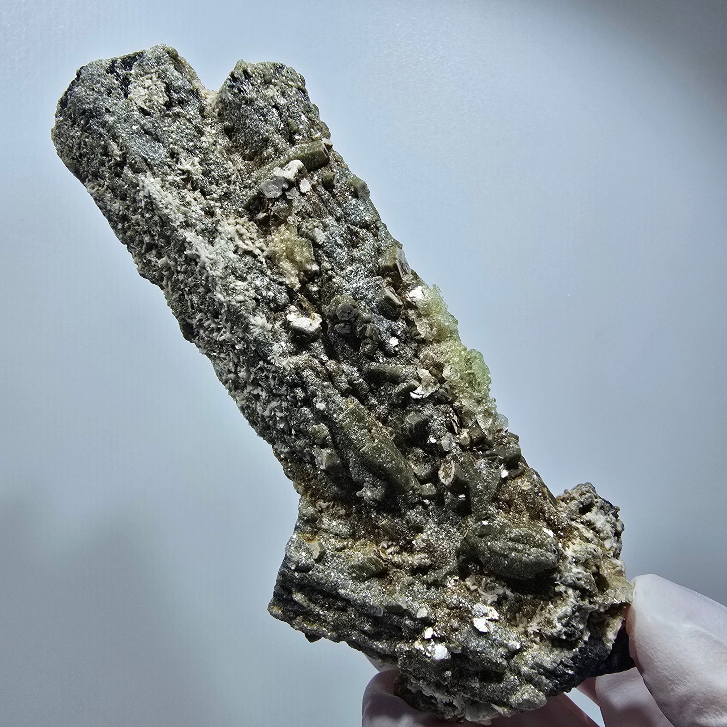 Large Schorl Tourmaline, Hyalite Opal, Muscovite Specimen Erongo, Namibia 110*51*39mm #12475