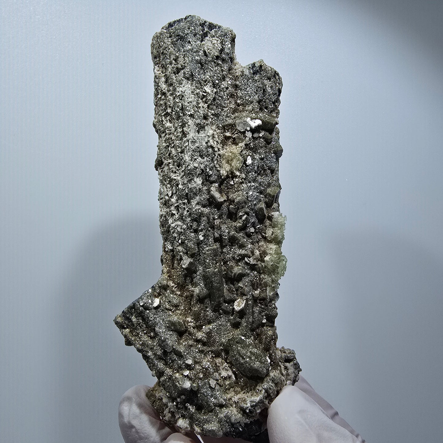 Large Schorl Tourmaline, Hyalite Opal, Muscovite Specimen Erongo, Namibia 110*51*39mm #12475