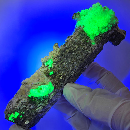 Große Schörl Turmalin, Hyalit Opal, Muskovit Stufe Erongo, Namibia 119*50*39mm #12476