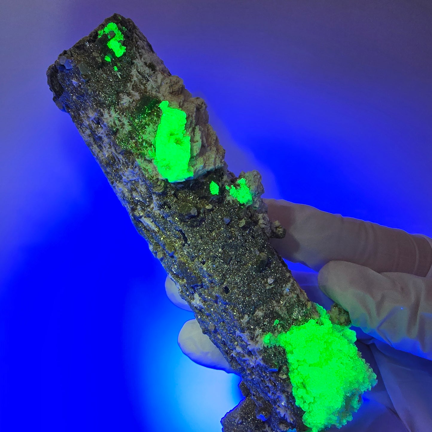 Große Schörl Turmalin, Hyalit Opal, Muskovit Stufe Erongo, Namibia 119*50*39mm #12476