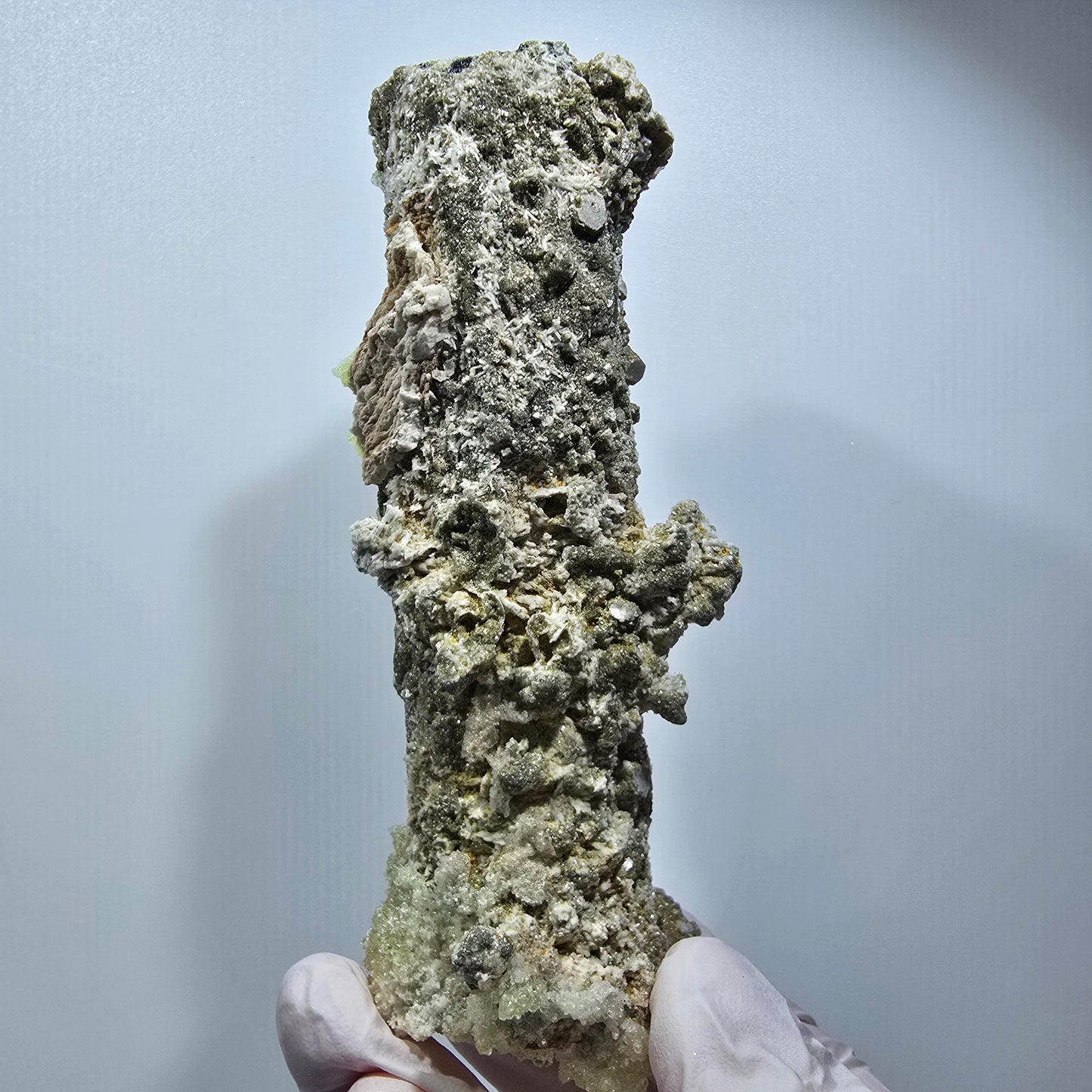 Große Schörl Turmalin, Hyalit Opal, Muskovit Stufe Erongo, Namibia 119*50*39mm #12476