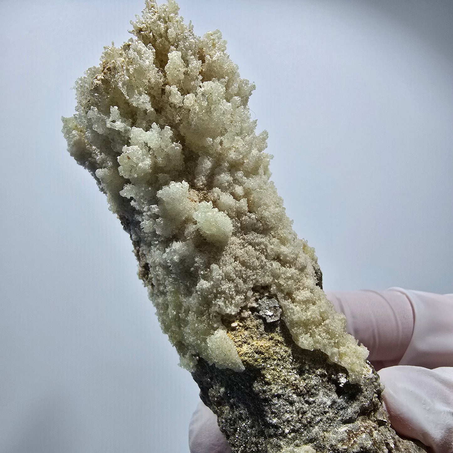 Large Schorl Tourmaline, Hyalite Opal, Muscovite Specimen Erongo, Namibia 149*53*41mm #12478
