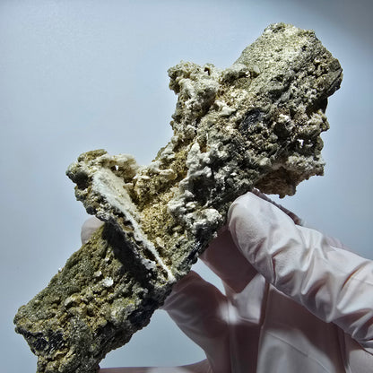 Große Schörl Turmalin, Hyalit Opal, Muskovit Stufe Erongo, Namibia 136*62*39mm #12479