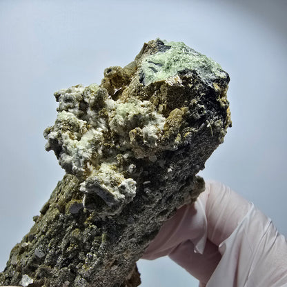 Große Schörl Turmalin, Hyalit Opal, Muskovit Stufe Erongo, Namibia 136*62*39mm #12479