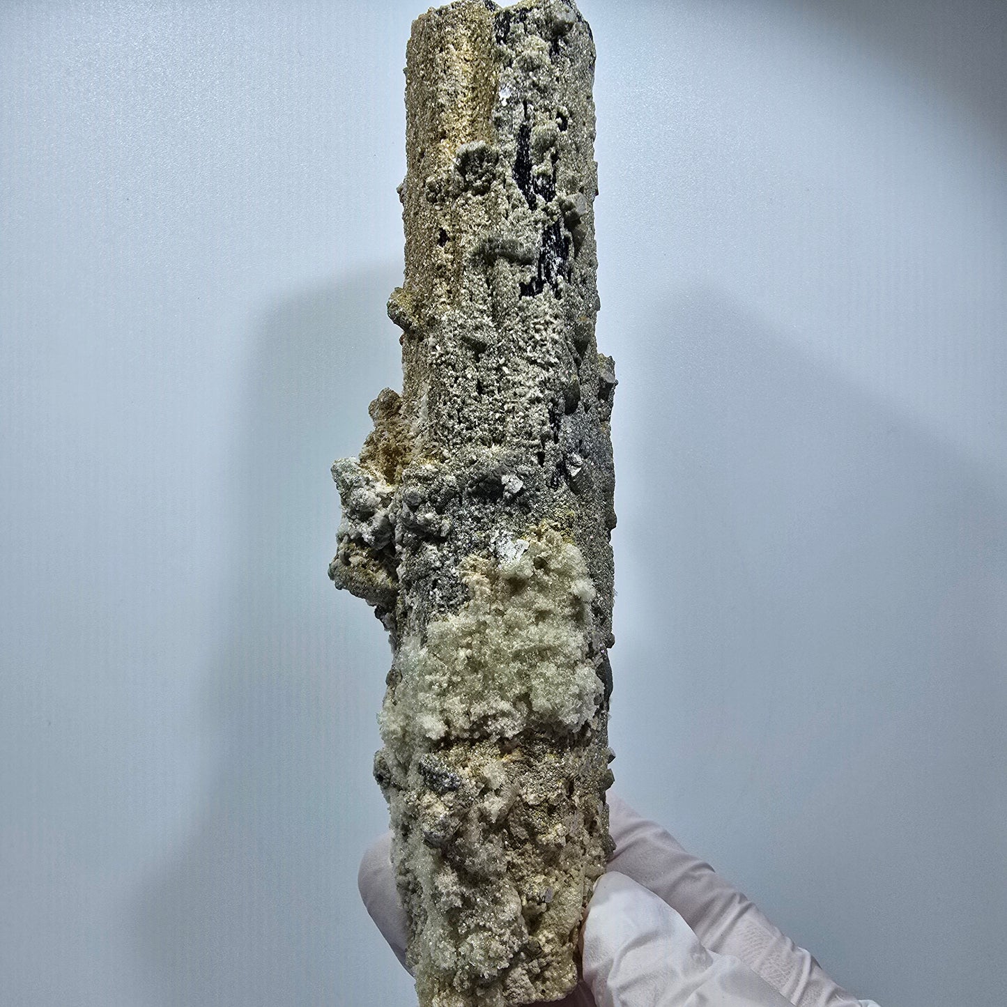 Large Schorl Tourmaline, Hyalite Opal, Muscovite Specimen Erongo, Namibia 150*46*43mm #12480