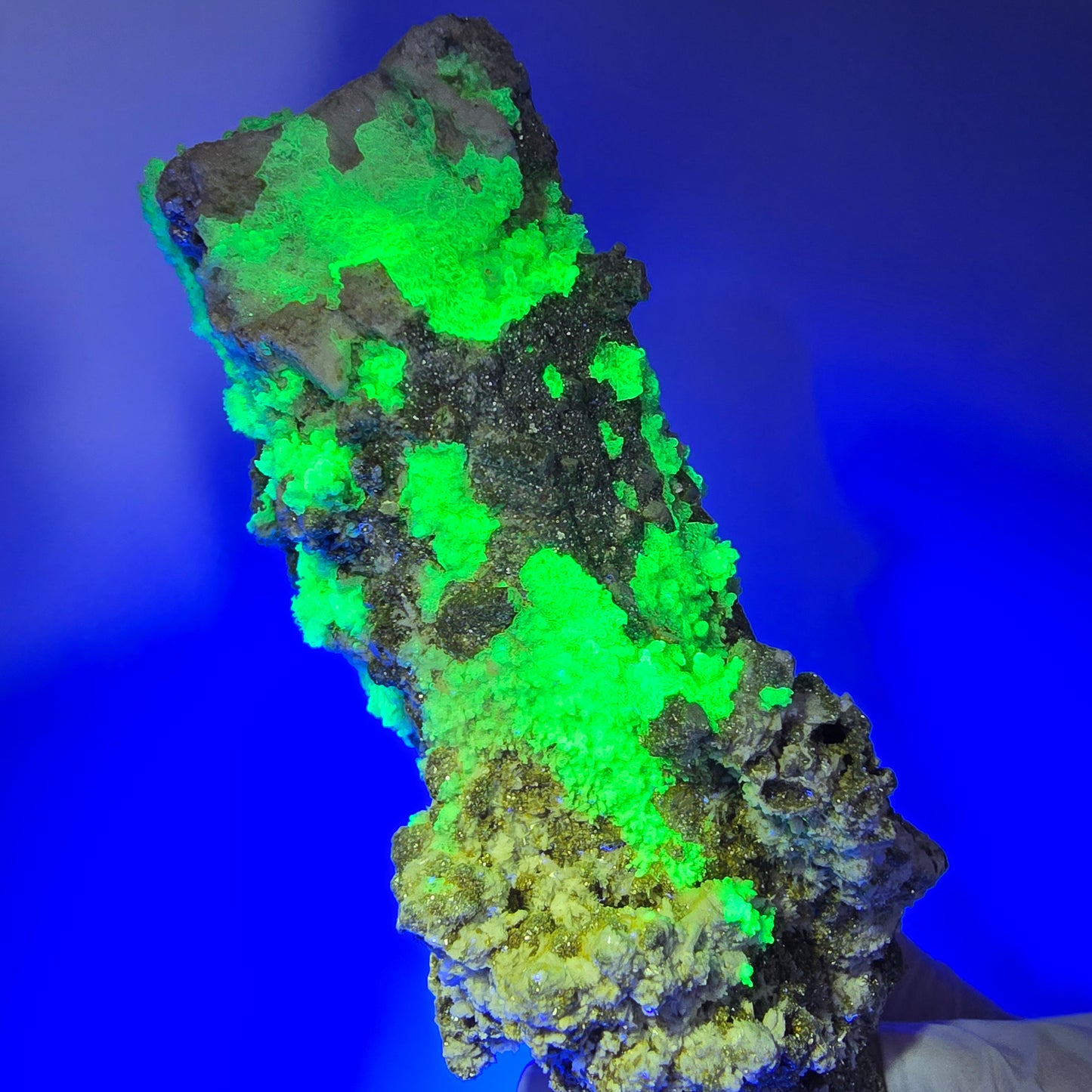 Large Schorl Tourmaline, Hyalite Opal, Muscovite Specimen Erongo, Namibia 150*46*43mm #12480
