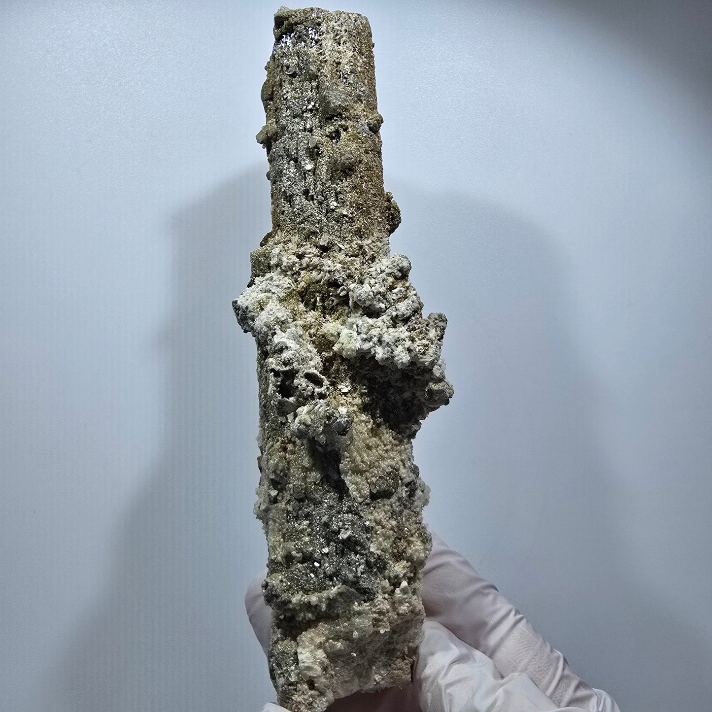 Large Schorl Tourmaline, Hyalite Opal, Muscovite Specimen Erongo, Namibia 150*46*43mm #12480