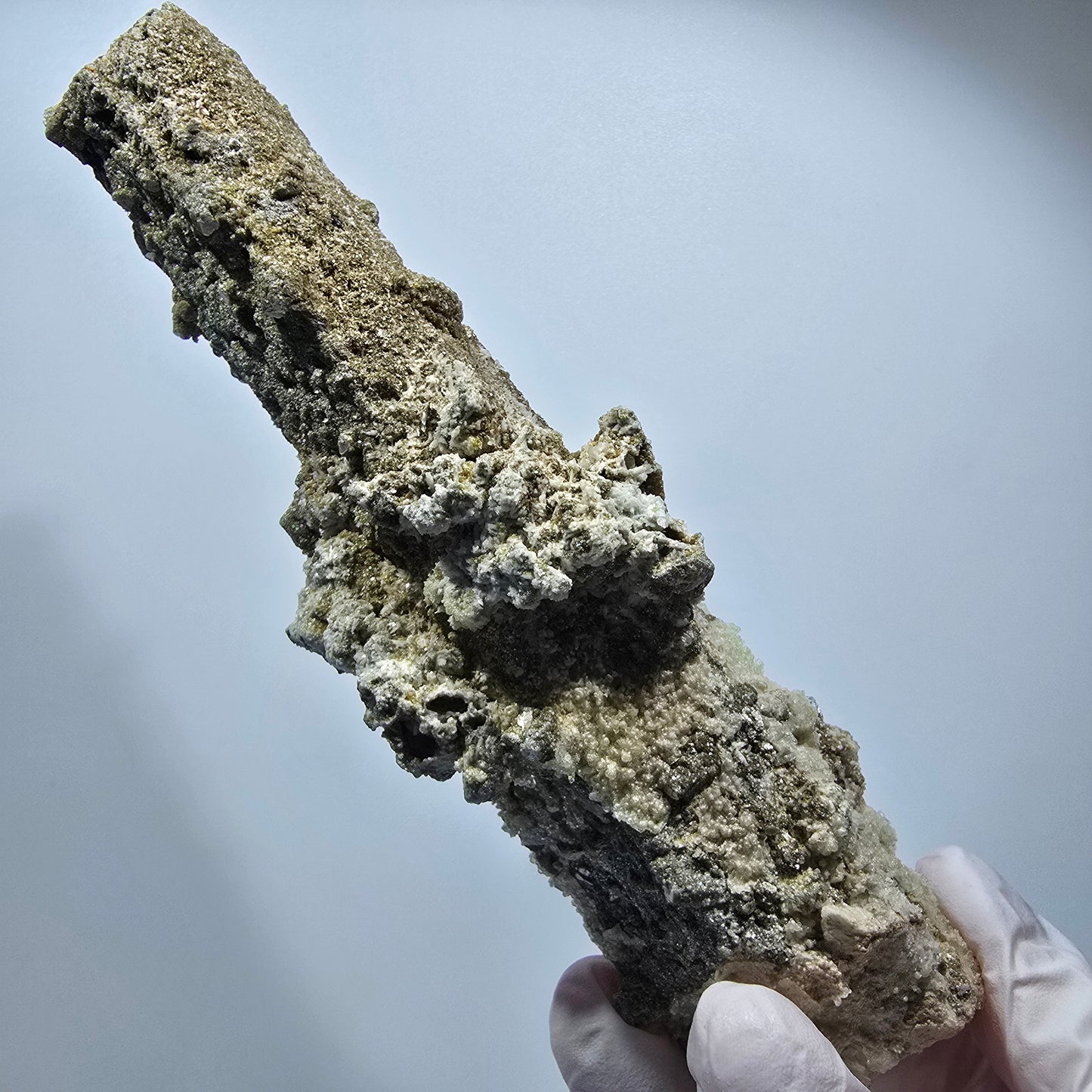 Large Schorl Tourmaline, Hyalite Opal, Muscovite Specimen Erongo, Namibia 150*46*43mm #12480