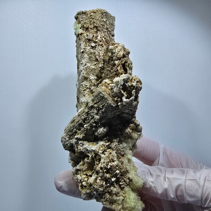 Große Schörl Turmalin, Hyalit Opal, Muskovit Stufe Erongo, Namibia 132*57*54mm #12483