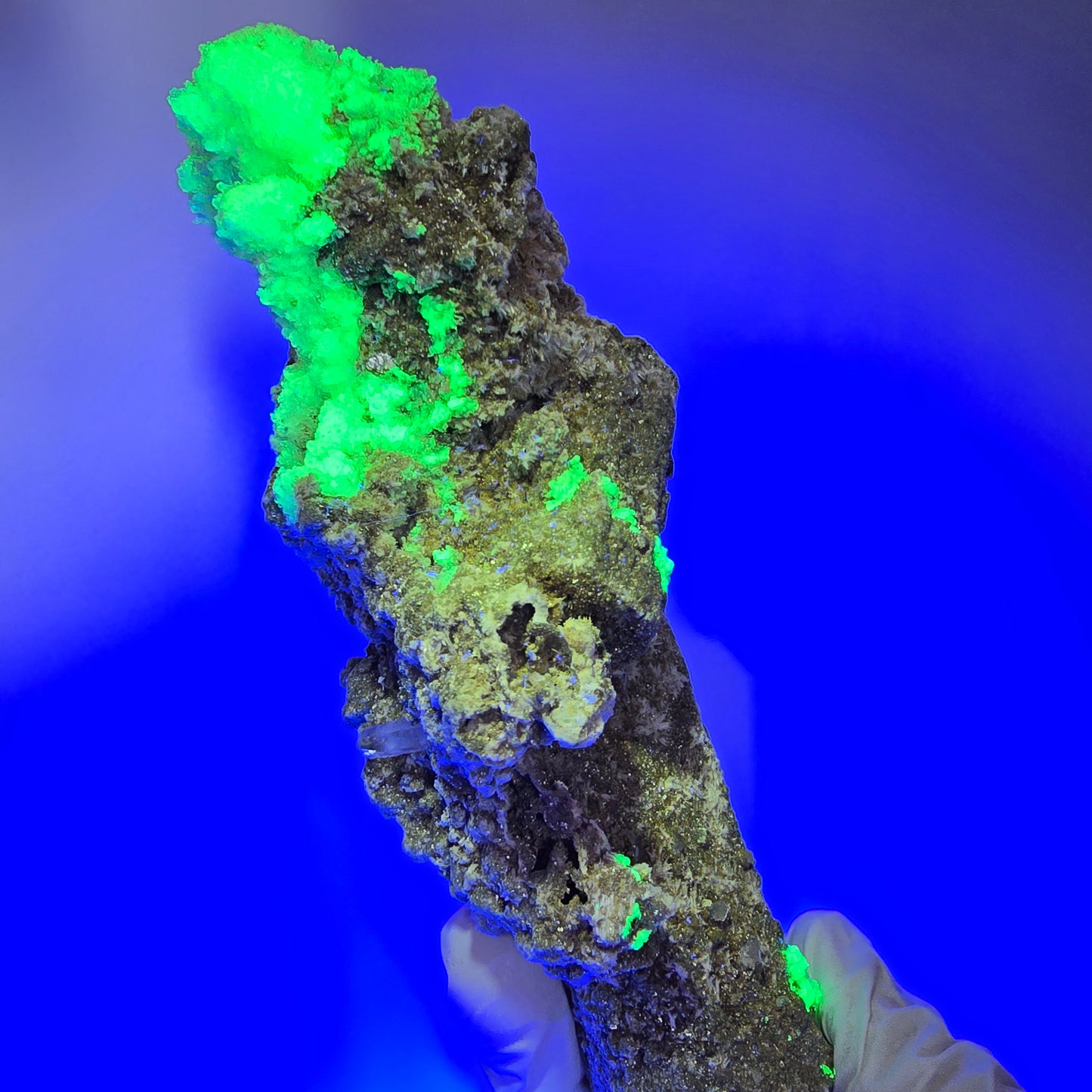Große Schörl Turmalin, Hyalit Opal, Muskovit Stufe Erongo, Namibia 132*57*54mm #12483