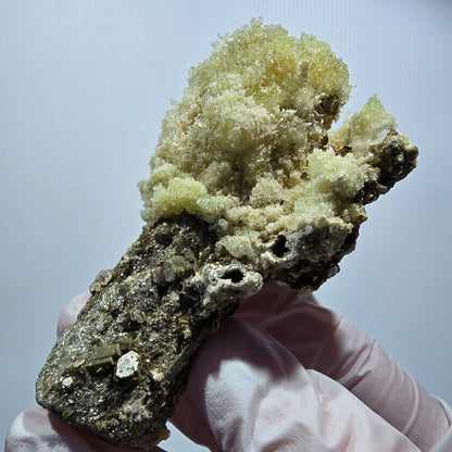 Seltene Schörl Turmalin, Hyalit Opal, Muskovit Stufe Erongo, Namibia 71*45*31mm #12485