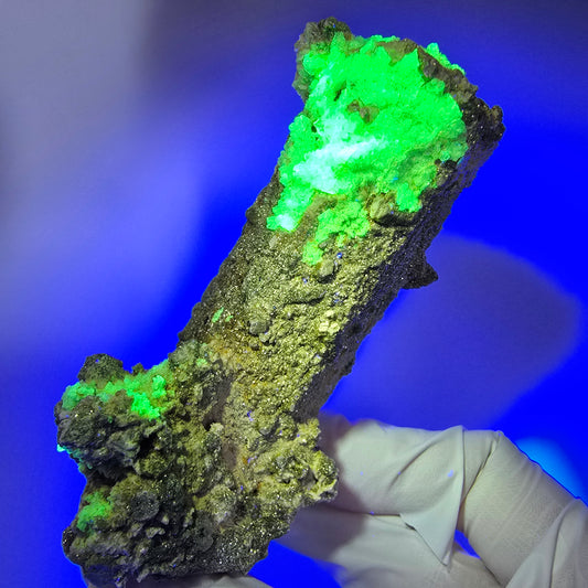 Seltene Schörl Turmalin, Hyalit Opal, Muskovit Stufe Erongo, Namibia 93*50*36mm #12488