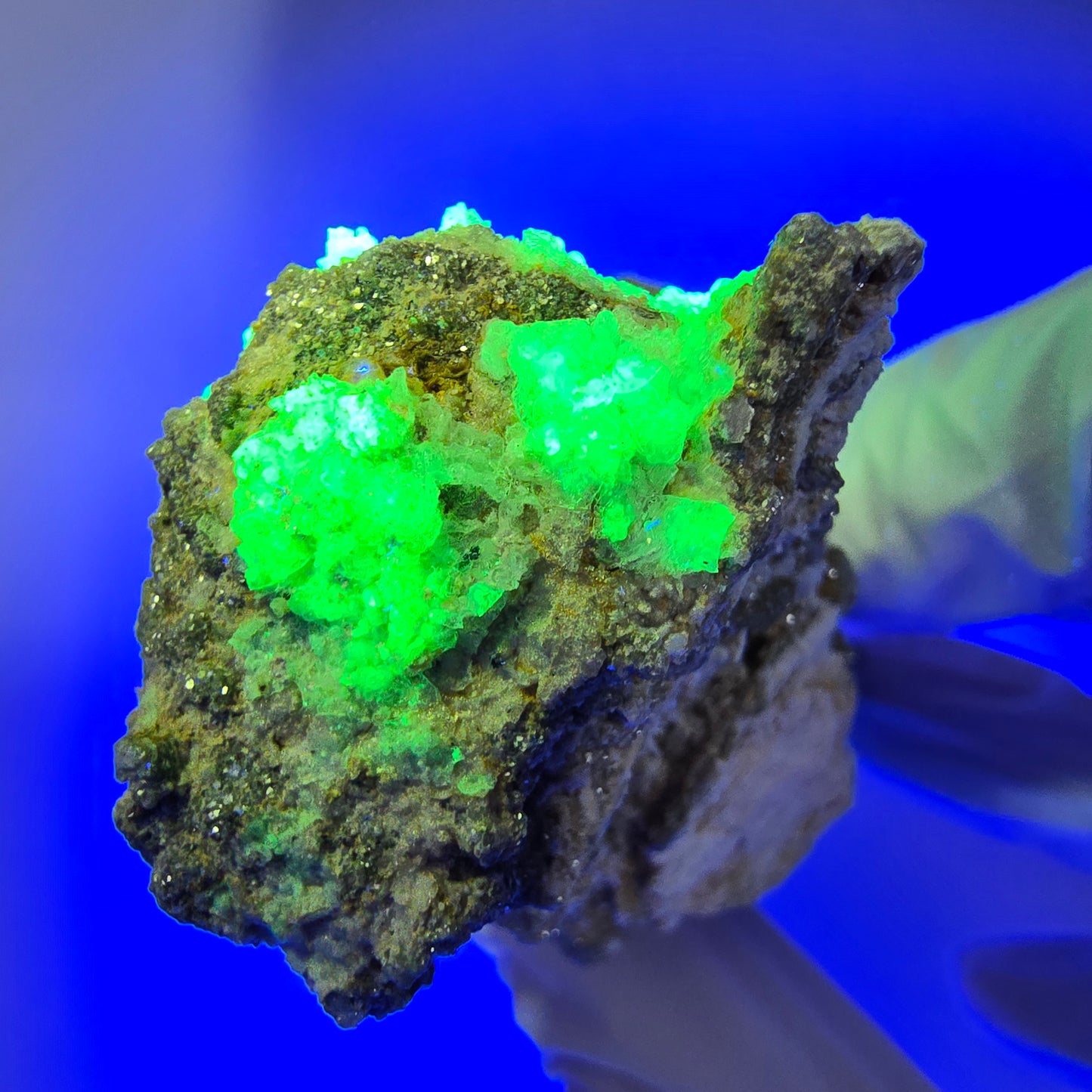 Seltene Schörl Turmalin, Hyalit Opal, Muskovit Stufe Erongo, Namibia 93*50*36mm #12488