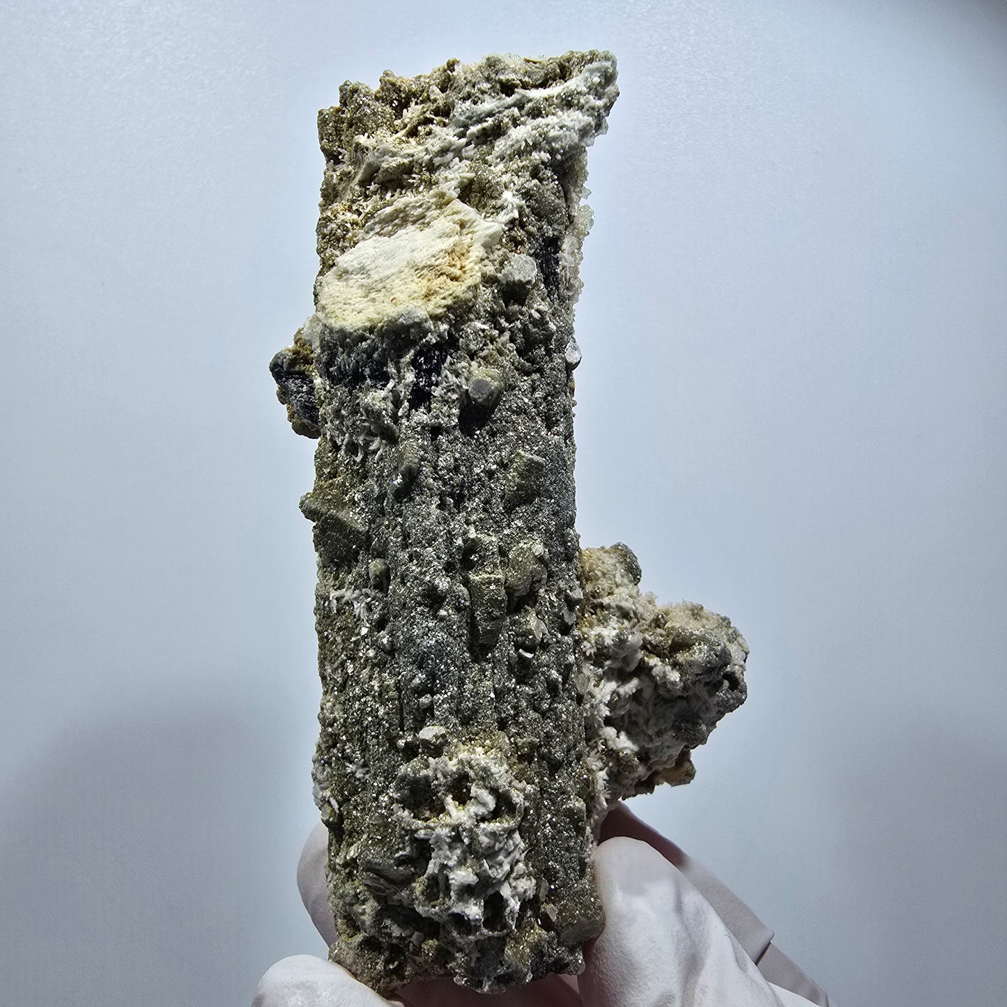 Seltene Schörl Turmalin, Hyalit Opal, Muskovit Stufe Erongo, Namibia 93*50*36mm #12488