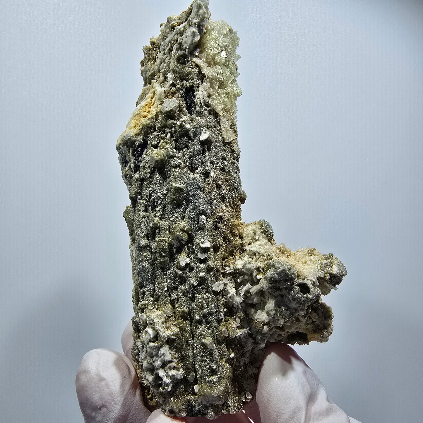 Seltene Schörl Turmalin, Hyalit Opal, Muskovit Stufe Erongo, Namibia 93*50*36mm #12488