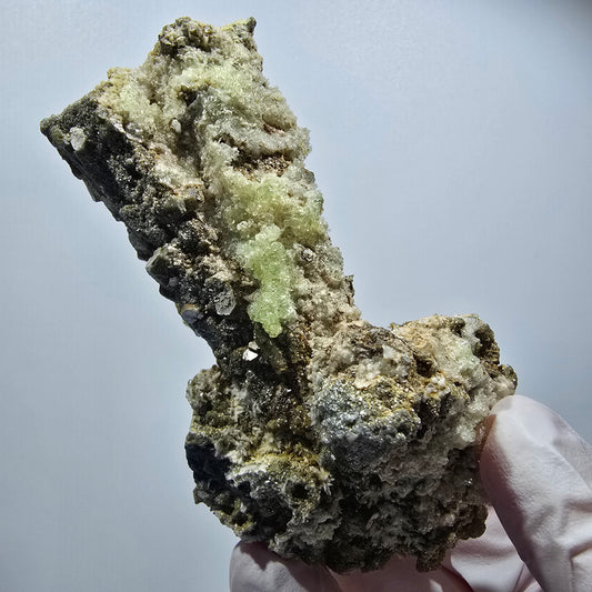 Seltene Schörl Turmalin, Hyalit Opal, Muskovit Stufe Erongo, Namibia 94*51*42mm #12489