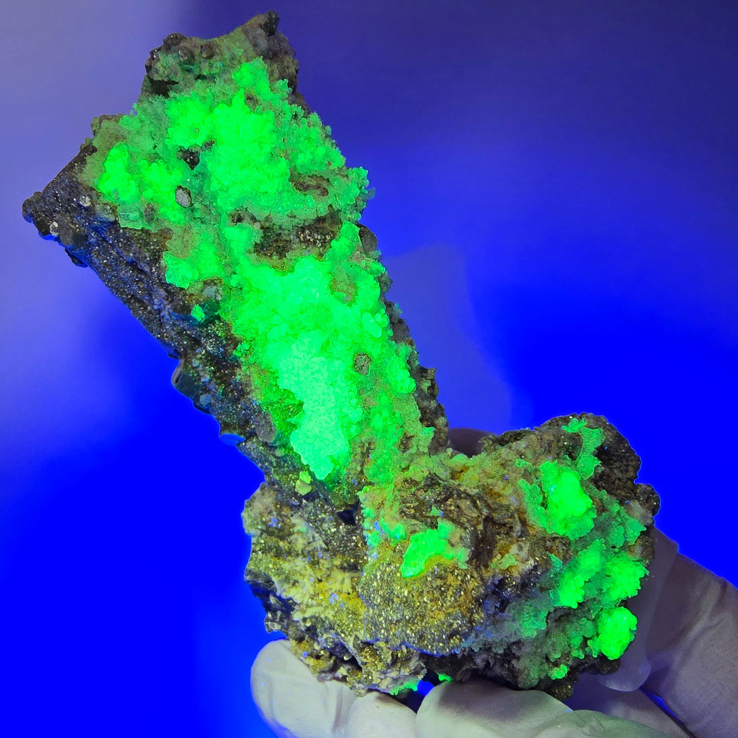 Seltene Schörl Turmalin, Hyalit Opal, Muskovit Stufe Erongo, Namibia 94*51*42mm #12489