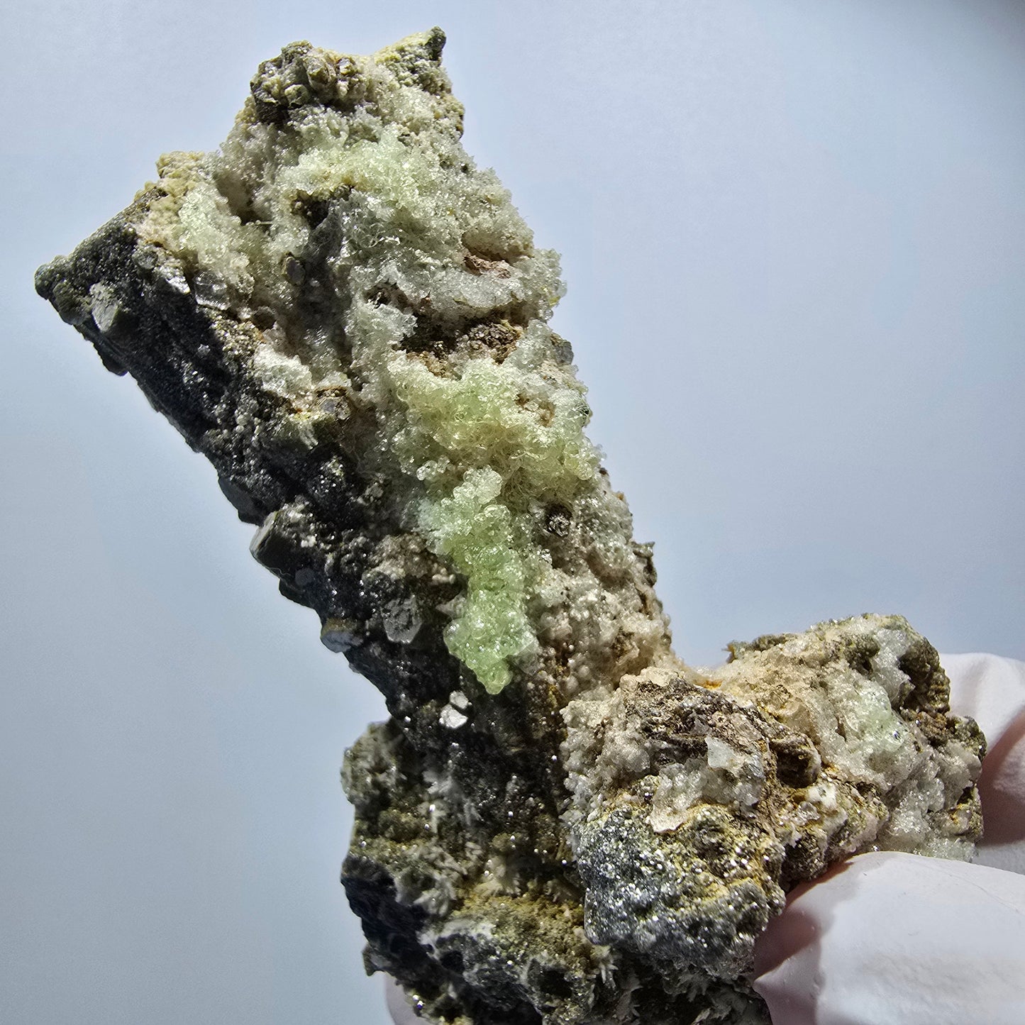 Seltene Schörl Turmalin, Hyalit Opal, Muskovit Stufe Erongo, Namibia 94*51*42mm #12489