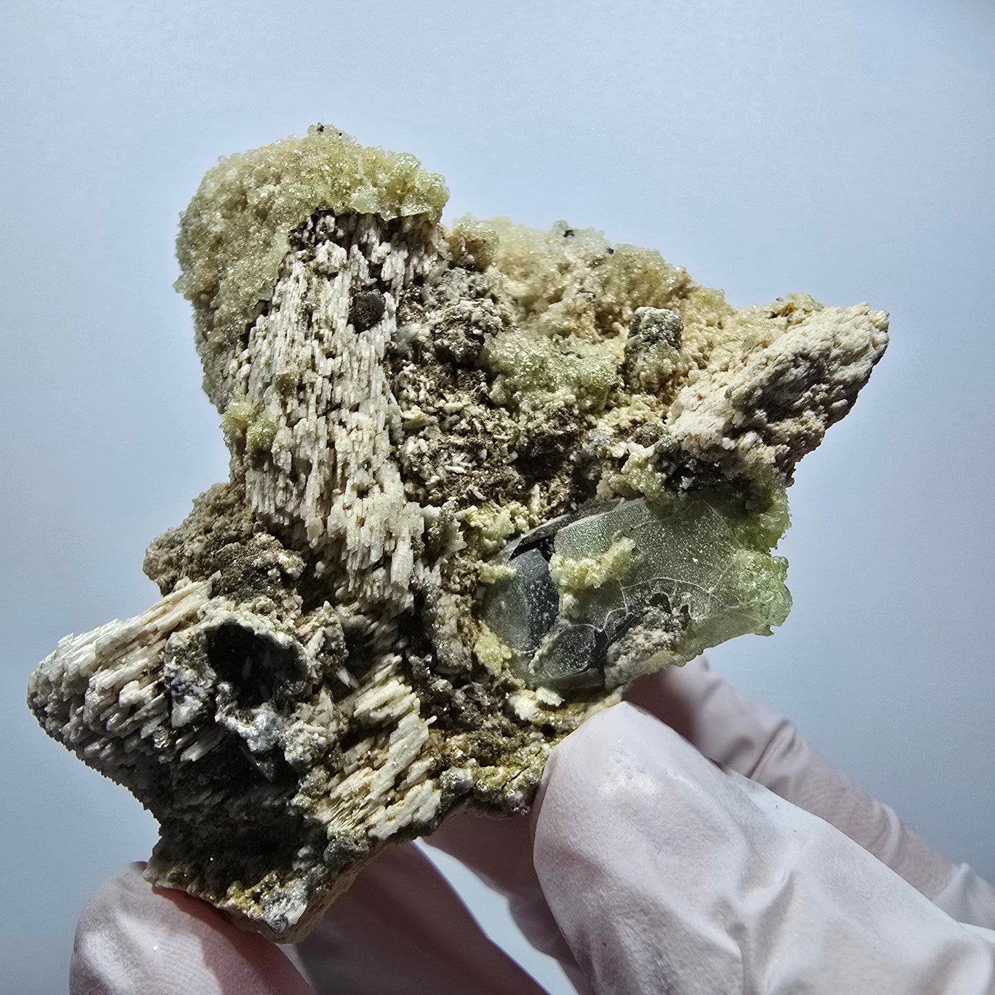 Large Hyalite Opal, Muscovite, Orthoclase Specimen Erongo, Namibia 80*56*45mm #12493