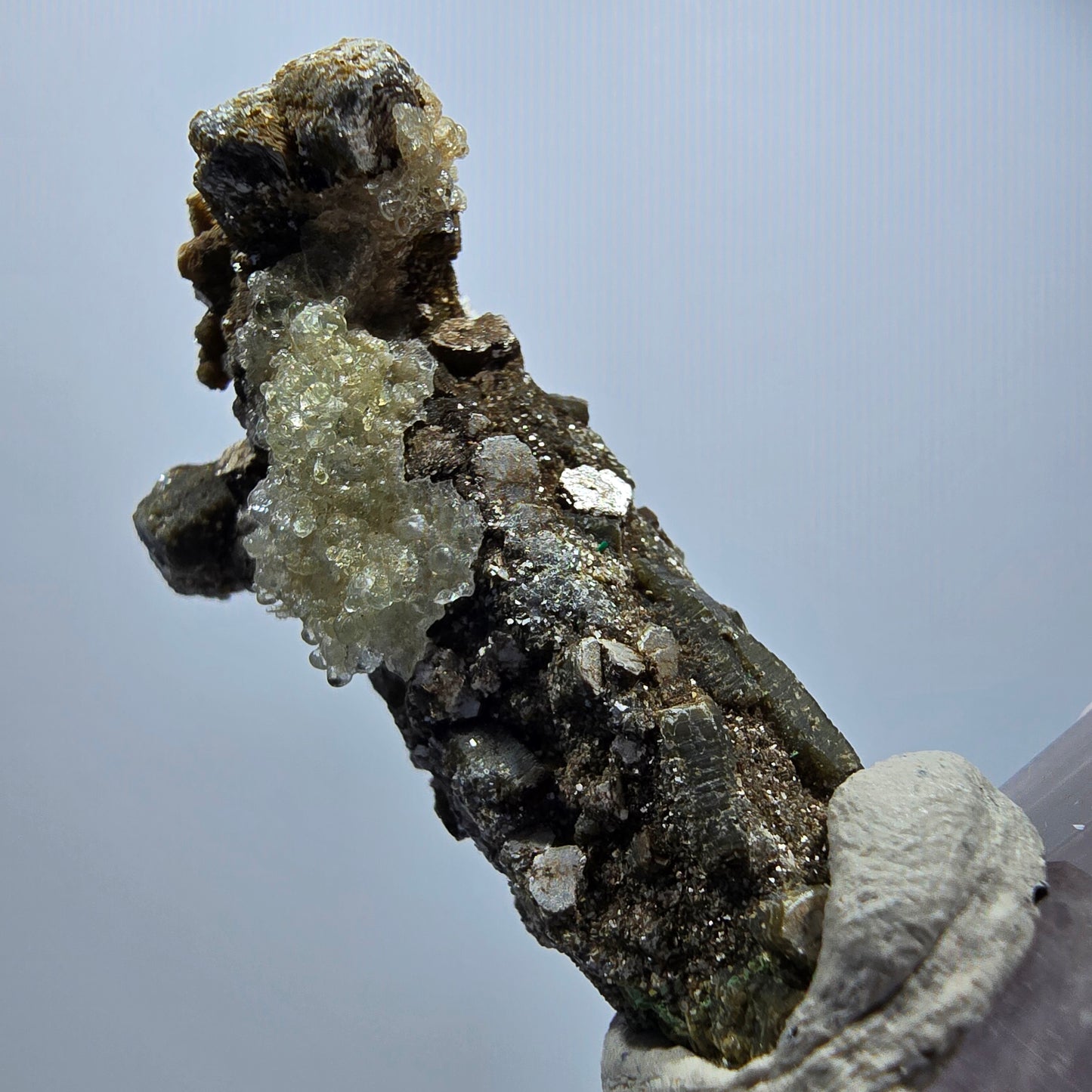 Seltene Schörl Turmalin, Hyalit Opal, Muskovit Stufe Erongo, Namibia 39*23*17mm #12496