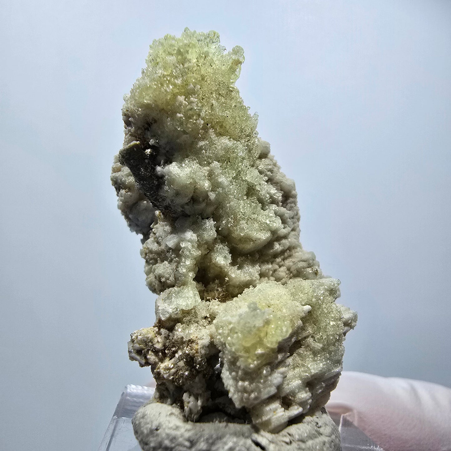 Seltene Hyalit Opal, Muskovit, Orthoklas Stufe Erongo, Namibia 39*24*22mm #12498