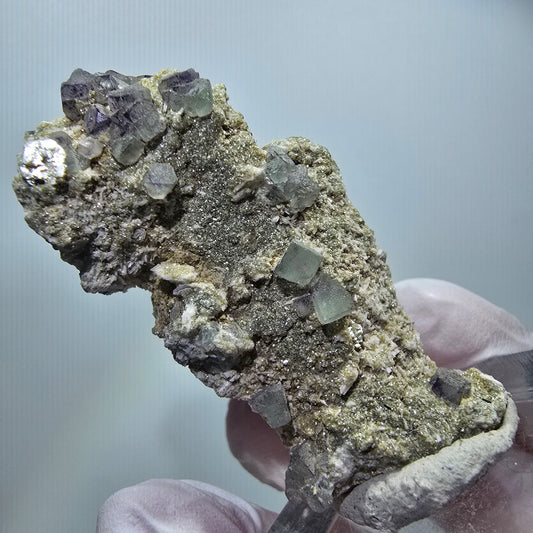 Seltene Schörl Turmalin, Fluorit, Muskovit Stufe Erongo, Namibia 46*30*22mm #12501