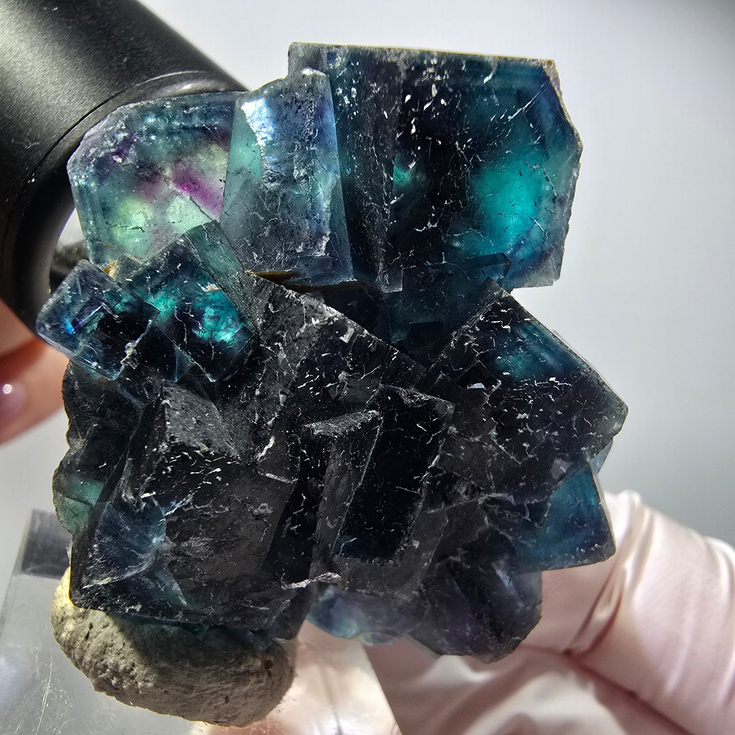 Phantom Fluorite Cube Specimen, blue Butterfly Pocket, Okorusu, Namibia 46*40*18mm #12504