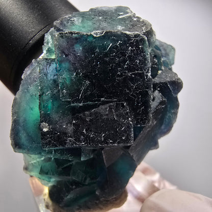 Phantom Fluorit Würfel Stufe, blau Butterfly Pocket, Okorusu, Namibia 49*41*23mm #12505