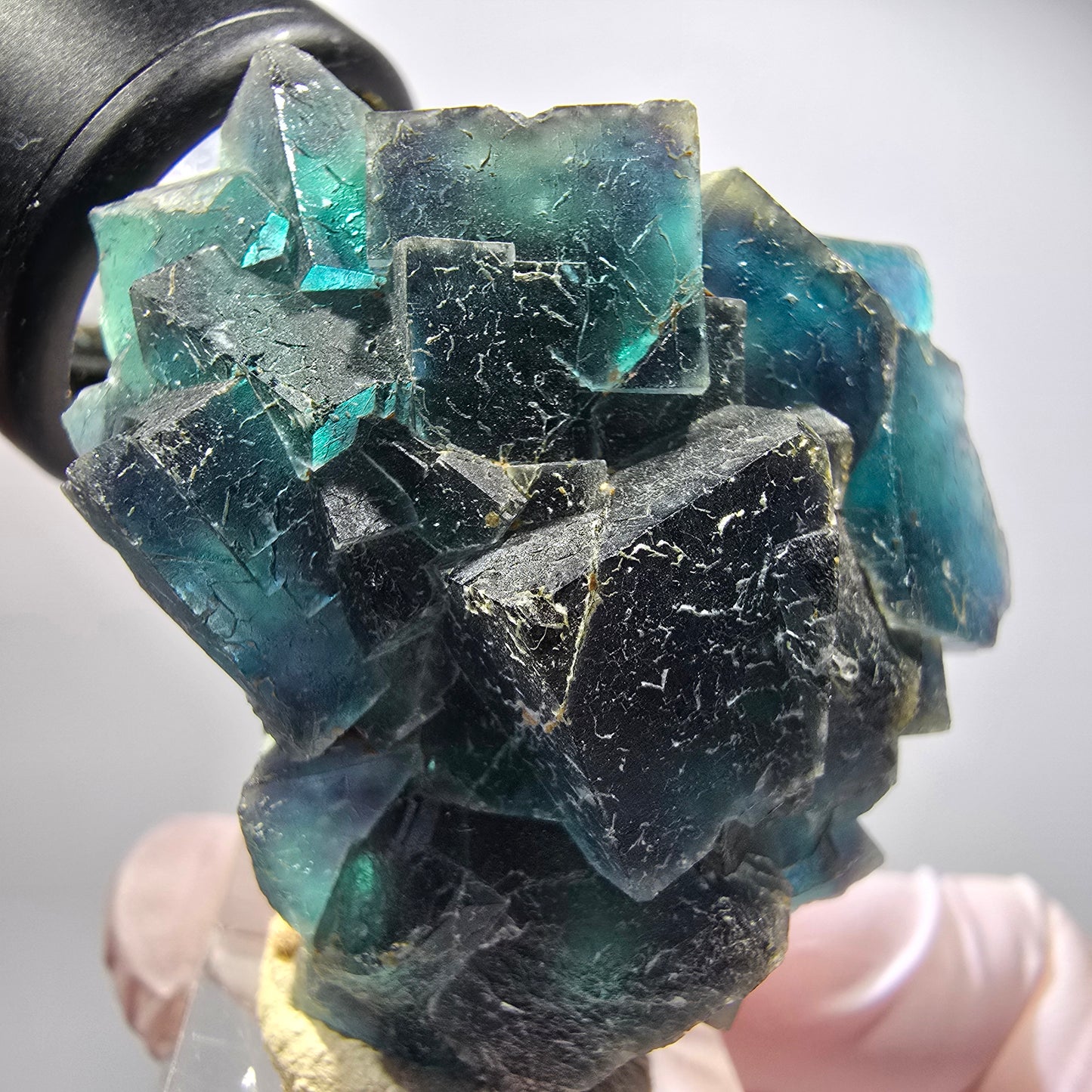 Phantom Fluorit Würfel Stufe, blau Butterfly Pocket, Okorusu, Namibia 48*46*20mm #12506