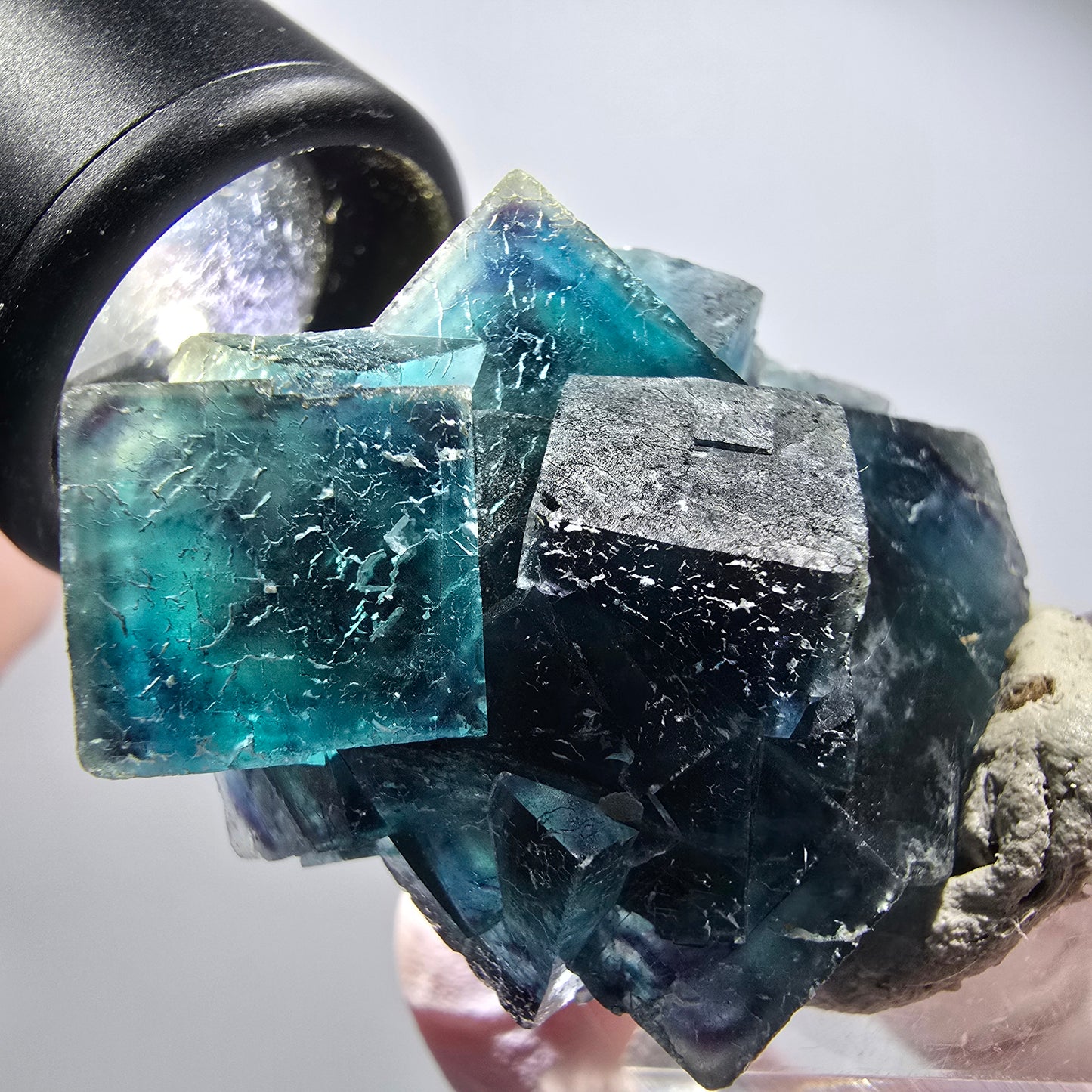 Spécimen de cubes de fluorite fantôme, bleu Butterfly Pocket, Okorusu, Namibie 51*36*30mm #12507