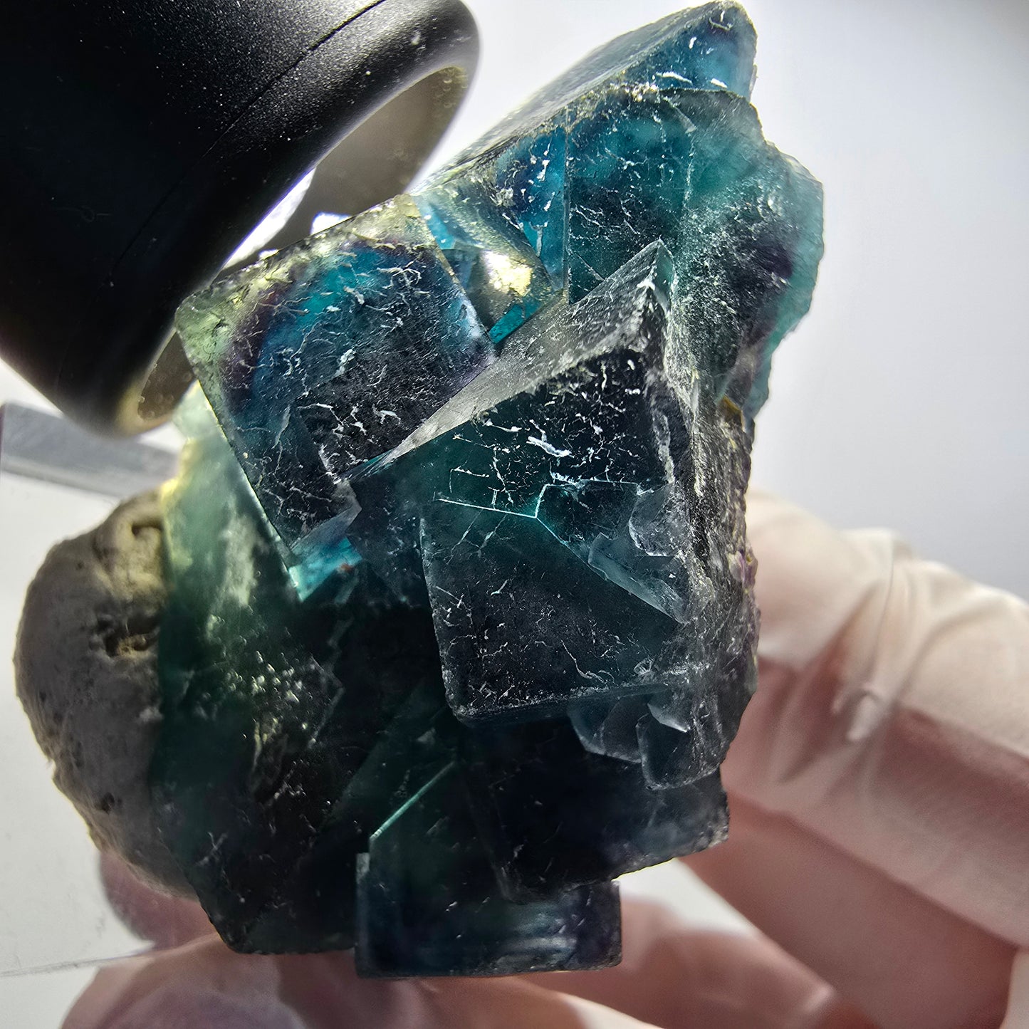 Spécimen de cubes de fluorite fantôme, bleu Butterfly Pocket, Okorusu, Namibie 51*36*30mm #12507