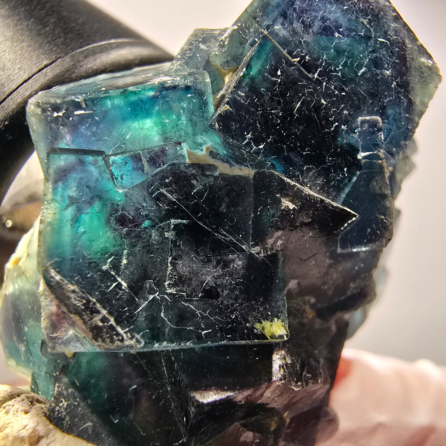 Spécimen de cubes de fluorite fantôme, poche de papillon bleue, Okorusu, Namibie 50*37*24mm #12508