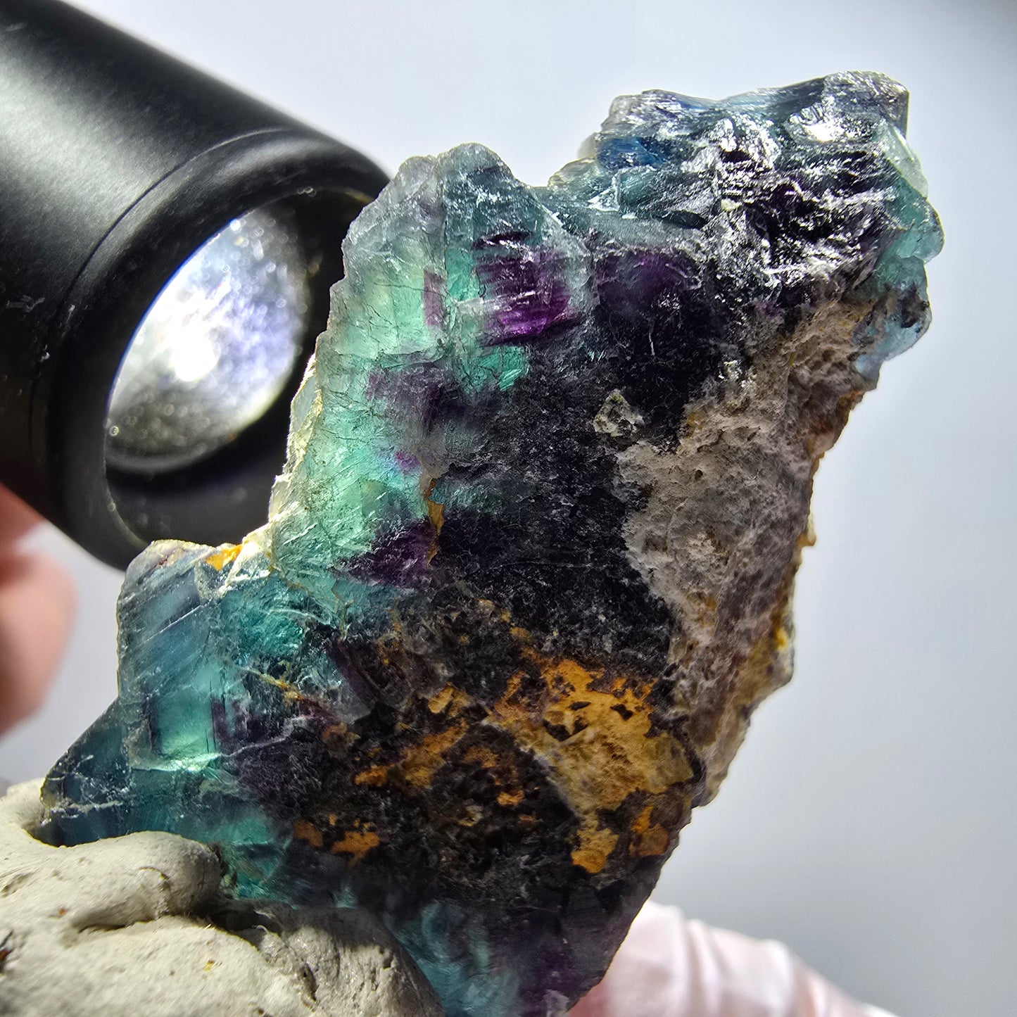 Spécimen de cubes de fluorite fantôme, poche de papillon bleue, Okorusu, Namibie 50*37*24mm #12508